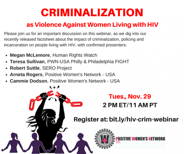 Webinar Criminalization As Violence Against Women Living With Hiv Womens Health Specialists