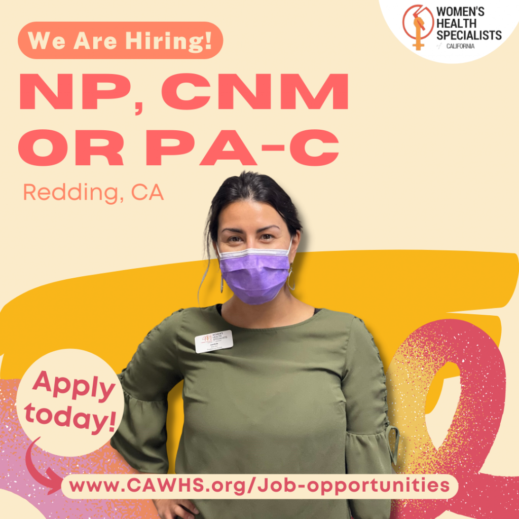 Redding Location Hiring! Womens Health Specialists Womens Health