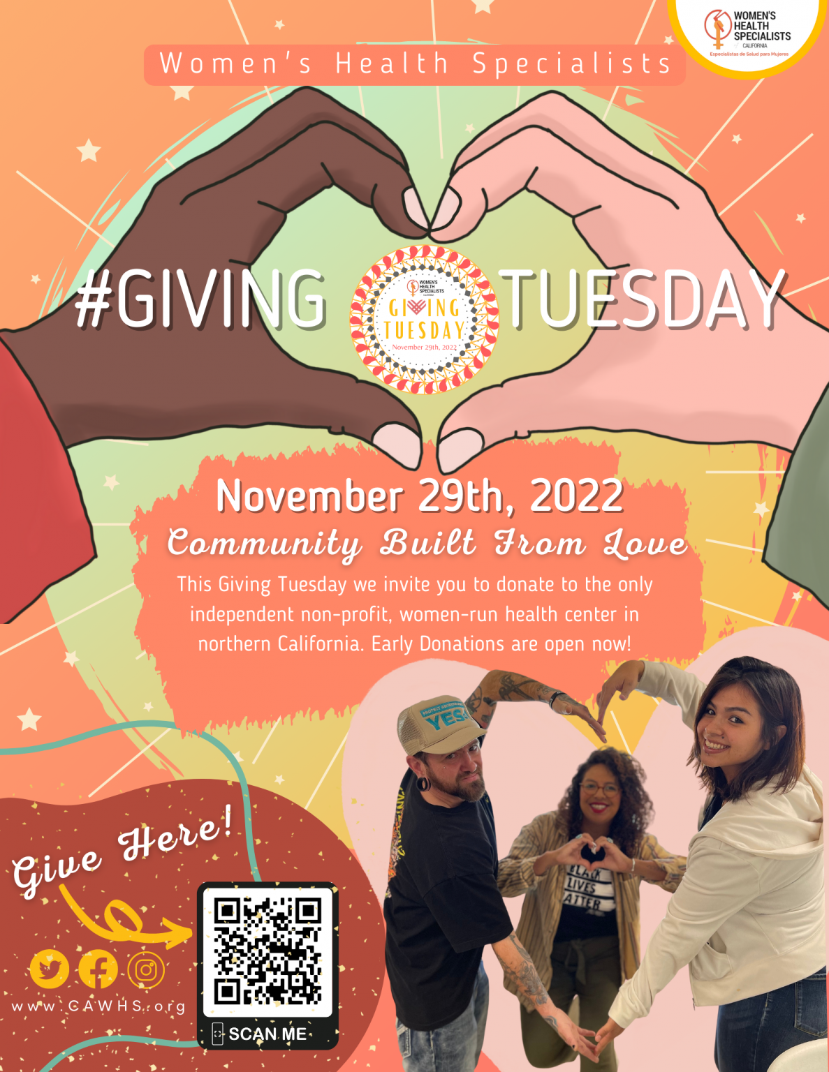 Giving Tuesday 2022 Womens Health Specialists Womens Health Specialists